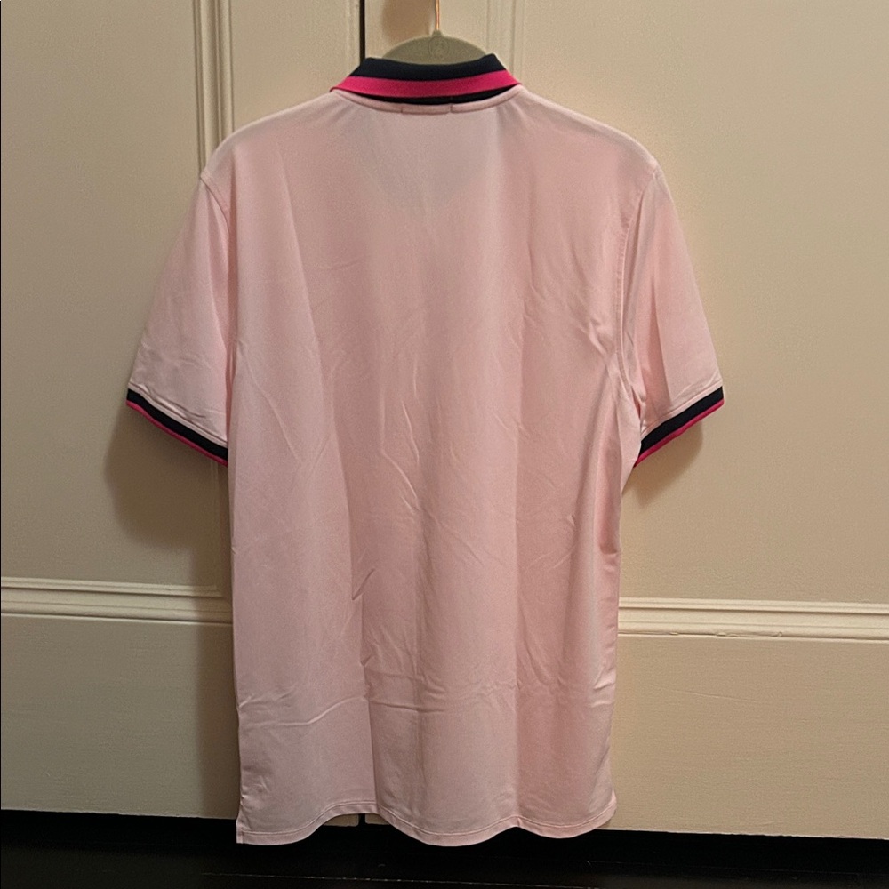 G/FORE Light Pink Polo with Navy and Pink Trim - Picture 4 of 4